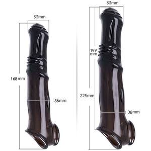 ปลอกอวัยวะเพศชายแบบใช้ซ้ำได้ ทำจากวัสดุ TPE ช่วยเพิ่มขนาด ชะลอการหลั่ง มีสีผิวเหมือนจริง พร้อมฟังก์ชั่นสั่นสะเทือน - Product Image 1