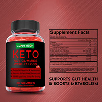 Vente en gros de vinaigre de cidre de pomme adapté aux adultes Keto ACV Gummies Supplément de vitamines folates pour stimuler la santé intestinale et le métabolisme