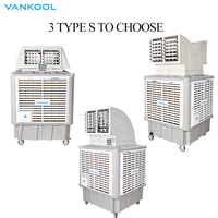 Ventilateur évaporatif industriel d'usine 25000CMH, ventilateur sur pied, climatiseur, refroidisseurs évaporatifs portables
