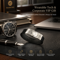 Clé USB 2.0 en cuir avec logo personnalisé, bracelet portable, clé USB avec boucle métallique 8 Go/16 Go/32 Go/64 Go/128 Go