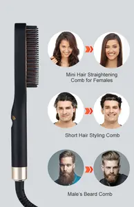 Mini peigne multifonctionnel pour cheveux, accessoire à cheveux de haute qualité, avec cercle décoratif lcd, sèche-cheveux - Product Image 4