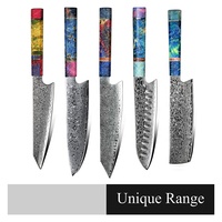 Grandsharp couteaux en acier damas manche en résine, 8 pouces, aus10 aus8 vg10 couteau en acier, damas vierges, chef japonais