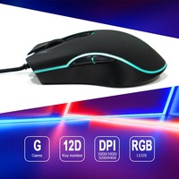 Mouse Gaming Berkabel USB FV-509 Warna-warni DPI Tinggi Lampu LED RGB Dapat Diprogram DPI Optik yang Dapat Disesuaikan untuk Komputer