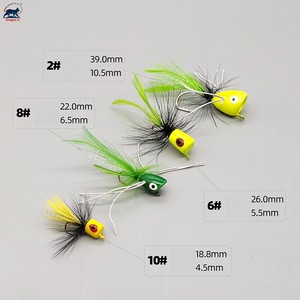 Vente en gros de poppers pour <span class=keywords><strong>la</strong></span> pêche à <span class=keywords><strong>la</strong></span> <span class=keywords><strong>mouche</strong></span>, poppers en mousse à haute flottabilité avec pattes en silicone, leurre artificiel pour <span class=keywords><strong>la</strong></span> pêche en rivière et en lac - Product Image 1