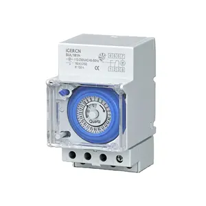 IGERCN SUL181h Sakelar Timer Mekanis 220V-240V 16 Amp 24 Jam Analog Mekanikal Sakelar Waktu Harian Rel Din