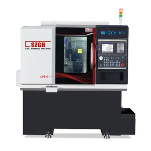 SZGH-36J Slant Counter top Metal Cnc Torno Máquina Guia Linear Alta Precisão Cnc Torno Controlador 3 Eixos Torno Torno Cnc