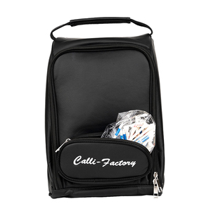 pu leather travel sport golf shoe dust waterproof storage zipper bag wholesale custom logo