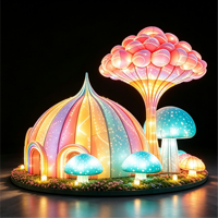 Regenbogen-Pilzschloss-Laternen Wunderland Dekorative Beleuchtung für Einkaufsstraßen, Parks, Plätze und Veranstaltungsorte