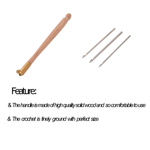 Crochet à tambour en bois avec 3 aiguilles, kit d'outils de couture pour broderie et perlage, pour loisirs créatifs DIY - Product Image 6