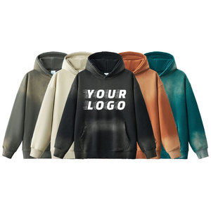 Sudadera con Capucha Extra Grande de Felpa Lavada al Ácido, 100% Algodón, 500 g/m², con Logotipo Personalizado Bordado, Teñido por Pulverización, Unisex, Invierno, Talla XL, para Hombre y Mujer - Product Image 1