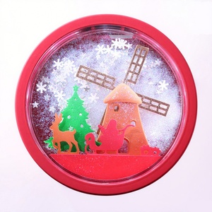 High Quality Christmas LED Jewelry <b>Gift</b> <b>Box</b> <b>Red</b> Round Suede Lining Ring Necklace <b>Gifts</b> Set Jewelry Packaging Storage <b>Box</b> - Product Image 6