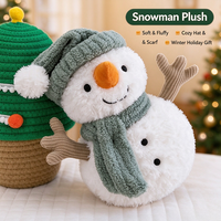 Bestseller Schneemann-Plüschtier mit Karotten-Nase, Mütze & Schal für Weihnachtsdekoration und Geschenk