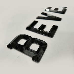 Etiquetas Adhesivas para Matrícula de Coche con Dígitos Negros en Relieve 3D de 79 mm, Estándar Británico, Letras Biseladas, Placas de Matrícula de ABS con Fuente Legalizada para Carretera - Product Image 2