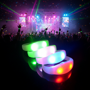 Pulsera Luminosa LED Personalizada con Control Remoto, Activación por Sonido, para Conciertos, Fiestas y Eventos - Product Image 1
