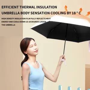 Paraguas Plegable Manual con Logotipo Personalizado, Mini, con Estuche de Almacenamiento de EVA, Resistente al Agua, al Viento y al Sol - EHUNT - Product Image 6