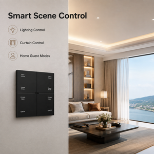 Système d'automatisation de la maison intelligente KNX de luxe, interrupteur à bouton-poussoir à 8 boutons, capteur de proximité, indication LED, design moderne, interrupteur mural - Product Image 5