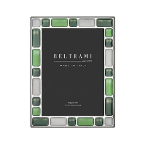Beltrami Silver Plated Wood Photo <b>Frame</b> Rectangle Embossing <b>Printing</b> Durable Made in Italy - Product Image 2