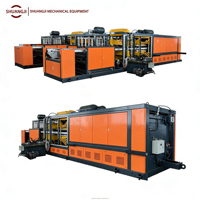 Nouvel équipement commercial SHUANGJI 120 kW pour boîtes à lunch en mousse PS, avec moteur de pompe contrôlé par PLC, formage sous vide automatique haute performance et écologique