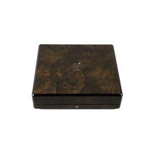 Caja de Té Rectangular de Madera Personalizada, Hecha a Mano, con 10 Compartimentos Divisores, de Bambú Natural sin Acabado, Marca DS, Modelo MDF - Product Image 5