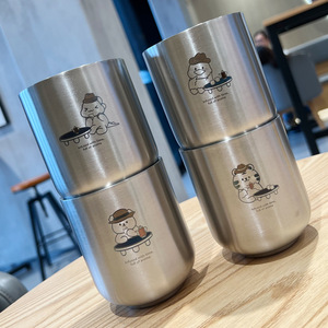 ถ้วยเด็กสแตนเลส 304 ดีไซน์การ์ตูน ปลอดสารบีพีเอ ทรงตรงสำหรับเด็กทารกดื่ม - Product Image 3