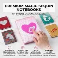 Carnet réversible en cuir à paillettes magiques, écologique, journal DIY, agenda pour enfants, cadeau promotionnel, fournitures scolaires personnalisées pour enfants