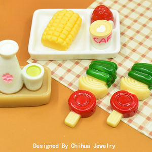 Nouveau légume Barbecue résine Flatback Cabochon pour album à faire soi-même épingle à cheveux coque de téléphone accessoires réfrigérateur aimant - Product Image 6