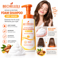 OEM/ODM 2-en-1 Shampoing sans rinçage et Gel douche Anti-frisottis Anti-pelliculaire à l'Aloe et au Collagène Apaisant pour la peau, Mousse de douche végane sans rinçage