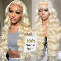 Perruque frontale transparente HD 13x4 de 16 à 30 pouces, cheveux humains vierges, densité 250%, blonds, lisses, longs, pour femmes