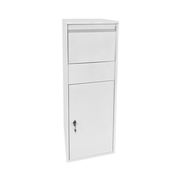 Boîte aux lettres extérieure surdimensionnée, autoportante, imperméable, en métal, pour courrier et colis
