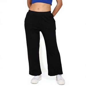 2026 New Breathable Canvas Women <b>Trousers</b> Regular Fit OEM Service Wholesale Price Customized Mid Casual Plazo Pants for Women - Product Image 3