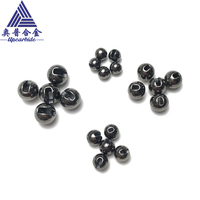 F1.6-6.4mm Schwarze Wolfram-Schlitzperlen Fliegenbindematerialien für Angelgewichte