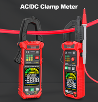 Pince ampèremétrique industrielle AC/DC GVDA 600V 600A à gamme automatique True RMS, testeur de tension, de courant de démarrage et de température en plastique, automatique