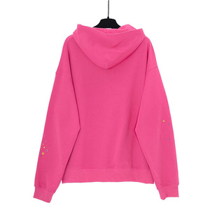 1:1 Yüksek Kaliteli 420 gram Geometrik Örümcek Ağı Desenli Gotik Sokak Giyim Tarzı Ağır Kalın Kapüşonlu Sweatshirt Erkekler İçin - Product Image 2