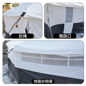 เต็นท์ Pengyuan Outdoor 4x6 Unhcr แบบชั้นเดียว น้ำหนักเบา สำหรับ 4-5 คน ใช้ได้ทุกฤดู กันน้ำ 3000 มม. - Product Image 3