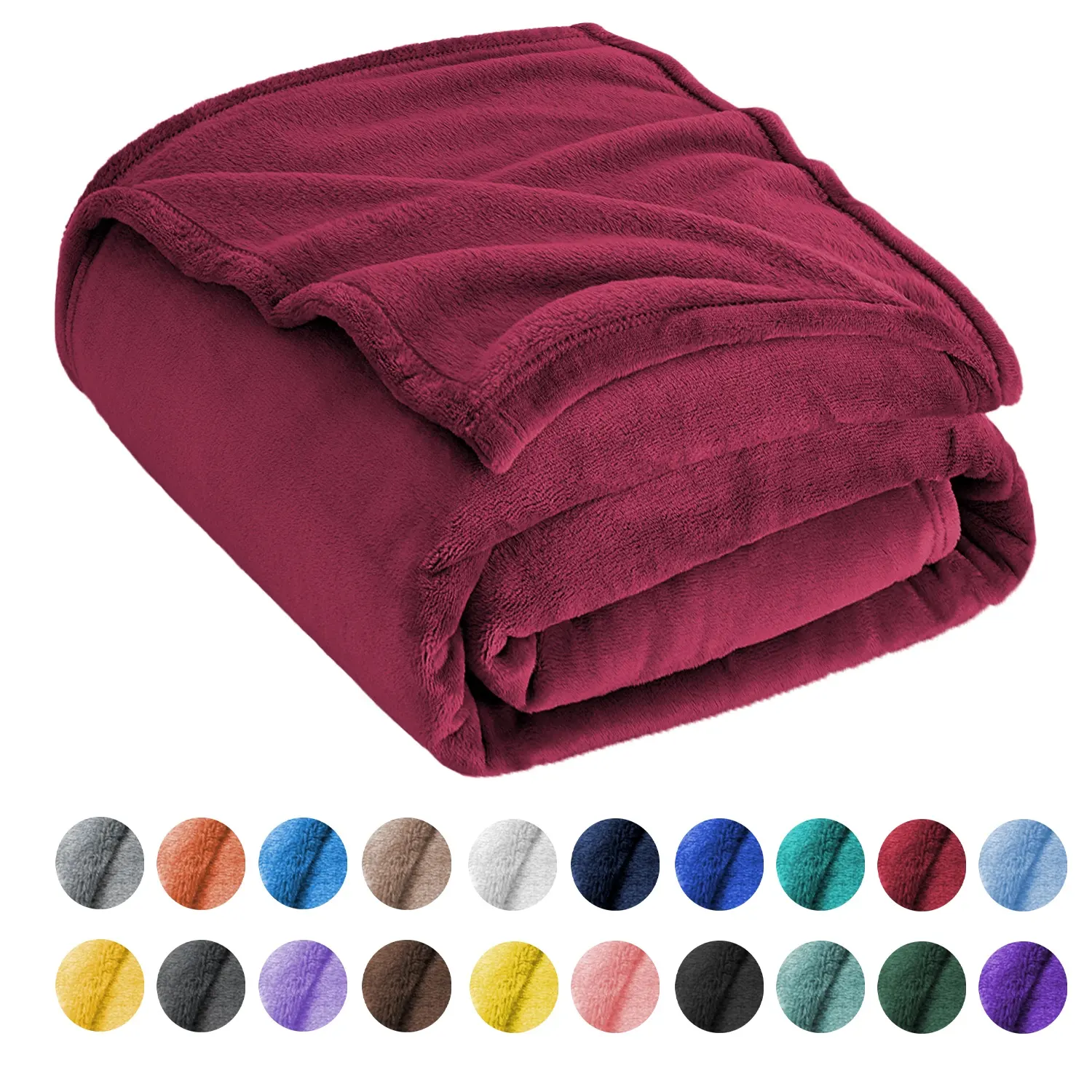 Coperta da letto in flanella in pile di lusso doppia doppia doppia regina King Size sherpa coperta per l'inverno in microfibra solida biancheria da letto