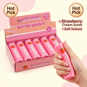 Round Individually Wrapped Butter Stick Slow Rebound Squishy Fake Milk Stick Squishy <b>Stress</b> <b>Relief</b> <b>Toy</b> Holiday Small Gift - Product Image 5