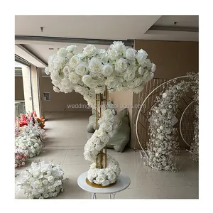 decorative flower wreath and plant flower for decoration wedding artificial floral garland walkway table centerpiece