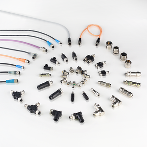 Kunden spezifische M12 wasserdichte elektrische Stromkabel Sensor Rundst ecker 3Pin 4P gerade rechtwinklige Stecker Buchse - Product Image 4