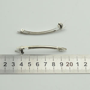 Barrette française en métal argenté, 10 pièces, 6.5cm, 2.55 pouces, épingles à cheveux, pour bricolage, accessoires pour cheveux - Product Image 5