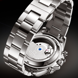 Đồng hồ tự động dành cho nam Đồng hồ cơ khí tự lên dây Skeleton Tourbillon Đồng hồ đeo tay nam chống nước Đồng hồ kinh doanh dạ quang - Product Image 4