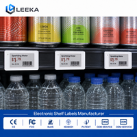 Etiquetas Electrónicas de Precio para Supermercados, Etiquetas Digitales para Bebidas, de 2.9 Pulgadas, Venta al Por Mayor de Fábrica LEEKA
