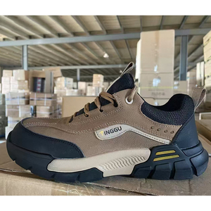 Botas de senderismo para hombre DSF1046, suela antipinchazos, antideslizantes, de cuero, para trabajo, para todas las estaciones. - Product Image 1
