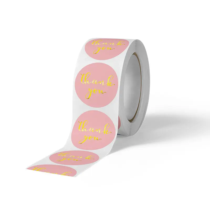 Gecoat Papier Zelfklevend Etiket Afdrukken Afhaalgeschenken Bedankt Stickers Voor Kleine Bedrijven