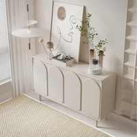 Buffet moderne de luxe de haute qualité Boîte à chaussures Table console de salon blanche avec tiroir Pied métallique en acier inoxydable fabriqué en bois
