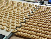 Four tunnel à gaz entièrement automatique haute capacité pour la production de sandwichs, cupcakes et sodas, avec stérilisateur alimentaire et pétrin pour la pâte