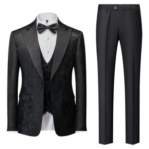 (Giacca + Pantaloni + Gilet) Nuovo Completo da <span class=keywords><strong>Uomo</strong></span> per Matrimonio e Feste, 3 Pezzi Nero / <span class=keywords><strong>Rosso</strong></span> / Grigio, Elegante <span class=keywords><strong>Abito</strong></span> da Cerimonia Maschile per Affari e Danza - Product Image 5