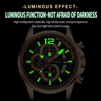 Reloj de Lujo Moderno con Esfera Grande, Luz Nocturna, Temporizador, Calendario, Reloj de Cuarzo de Silicona Resistente al Agua para Hombre, con Fecha, para Negocios