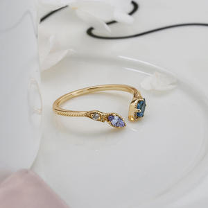Nouveaux débuts Double tête <span class=keywords><strong>de</strong></span> serpent <span class=keywords><strong>londres</strong></span> bleu Tanzanite blanc topaze bague d'ouverture 2025 bijoux <span class=keywords><strong>de</strong></span> mode à la mode - Product Image 2