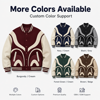Blouson universitaire streetwear bordeaux surdimensionné en molleton épais avec logo personnalisé, appliqué en tissu éponge, manches contrastantes en cuir et bordure côtelée rayée