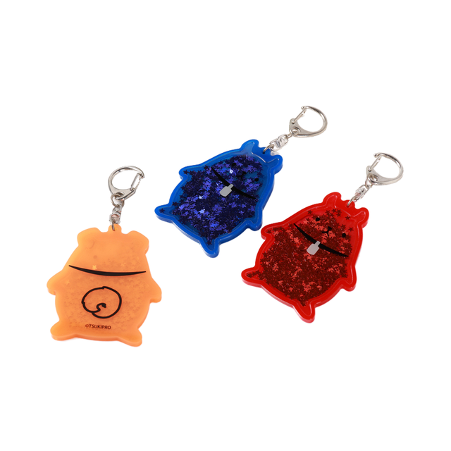 Acrylic Keychain Floating Cartoon Mini Head Shape Quicksand Keychain Fashion